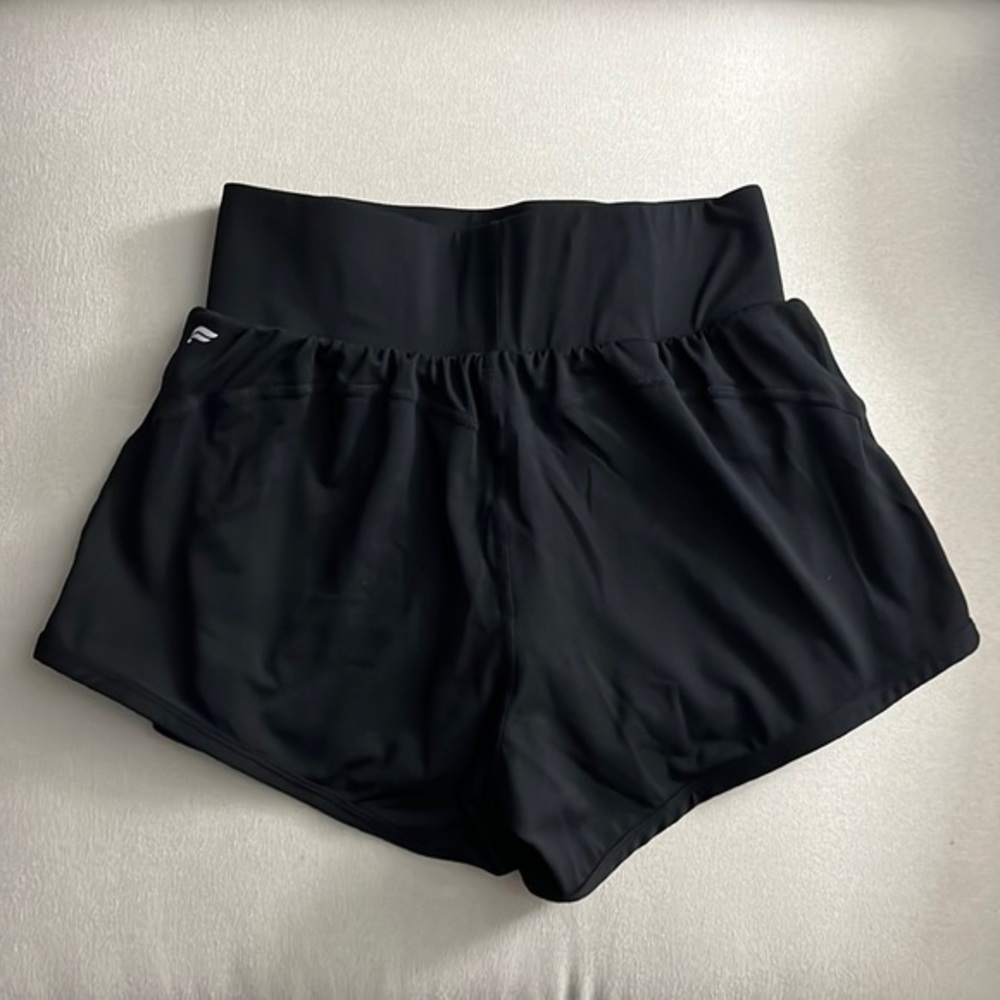 Fabletics running shorts size small black high waistband